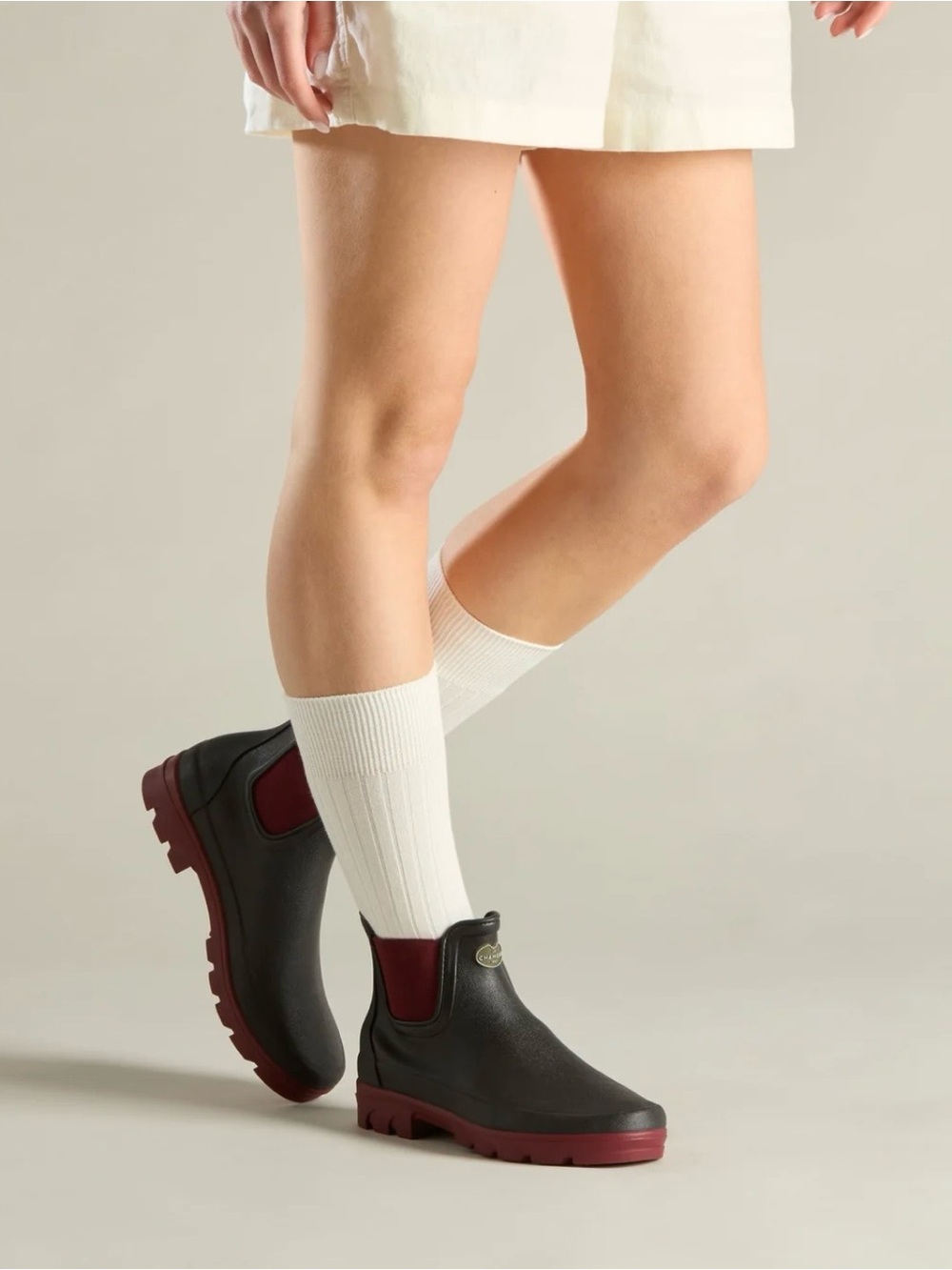 Le Chameau Black Cherry Chelsea Nomade Rain Boots